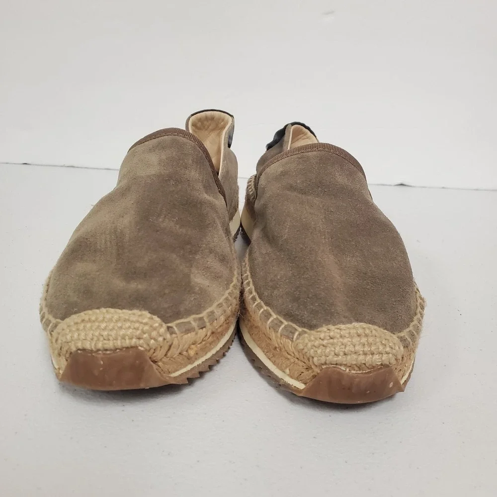 Rag & Bone Women Leather Slip On Platform Espadrilles Size 9.5 US 39.5 EU Brown